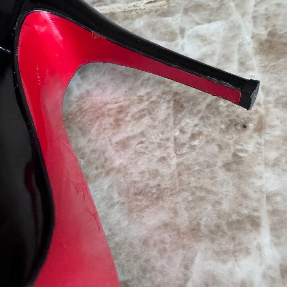 Christian Louboutin Black Patent Leather High Heeled shoes  size 37 - Picture 5 of 13